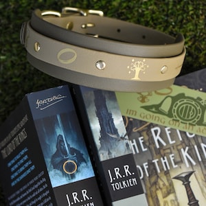 Lord of the Rings & the Hobbit inspired Bookish Dog collars