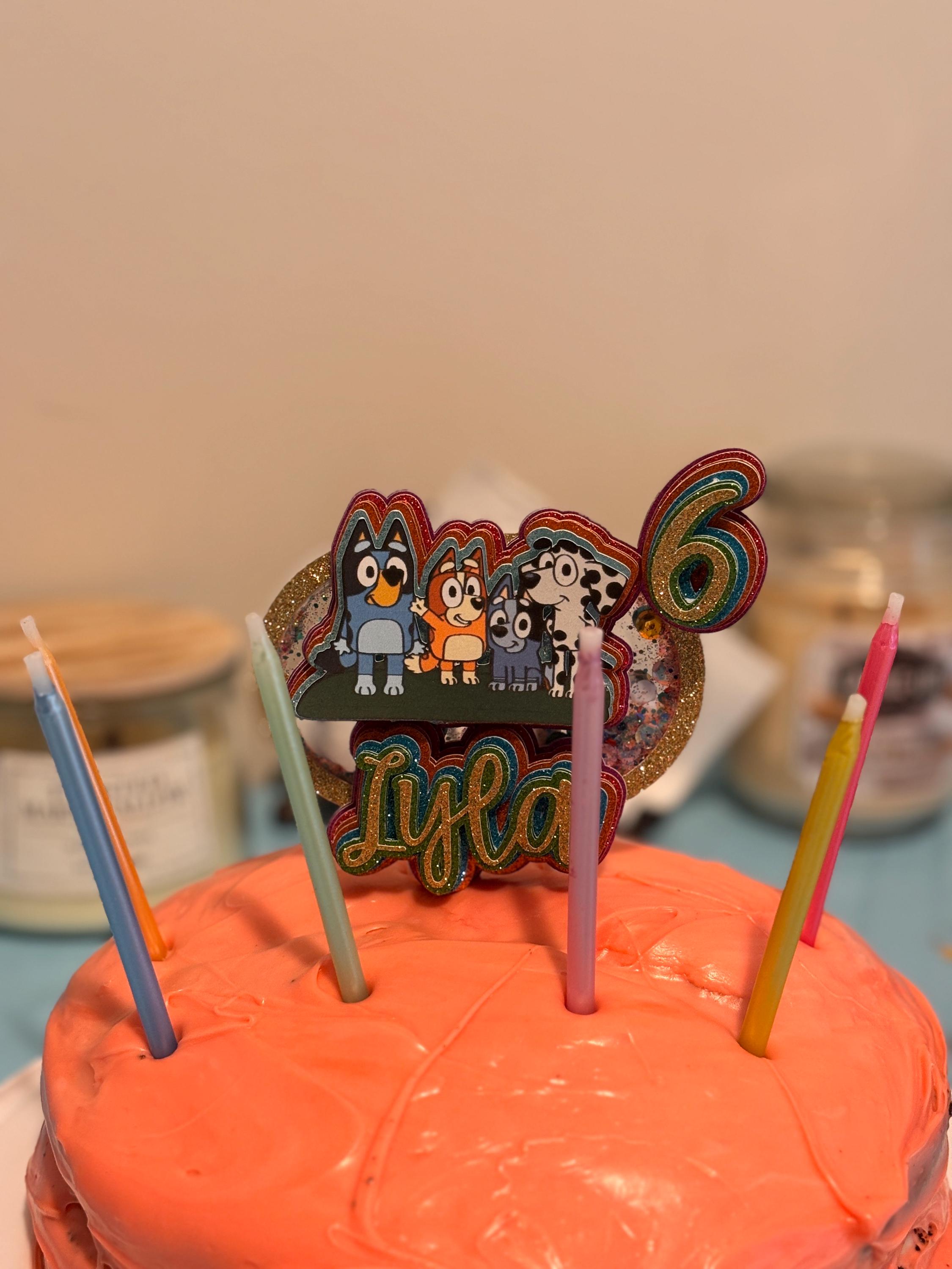 Custom Bluey Inspired Cake Topper