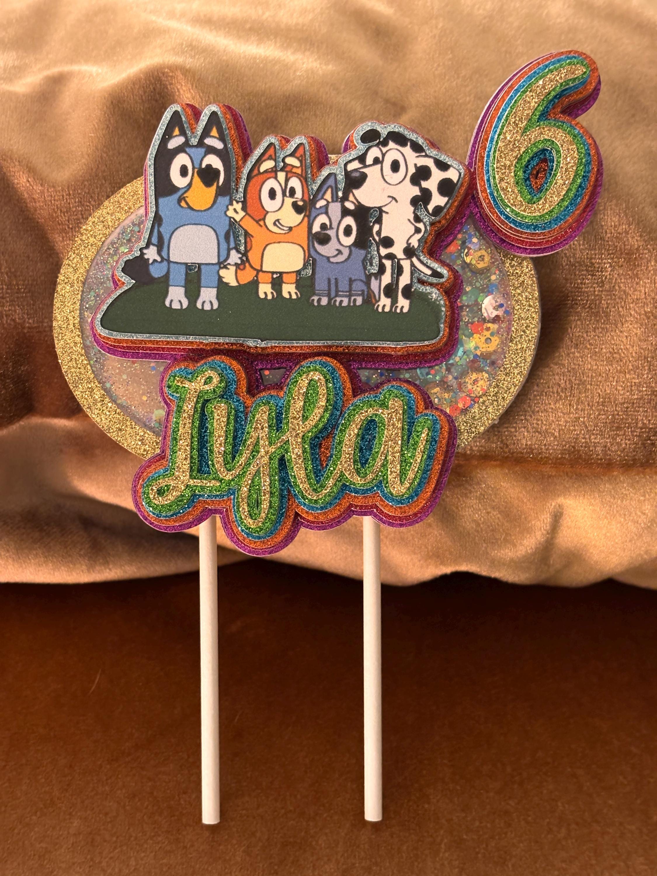 Custom Bluey Inspired Cake Topper
