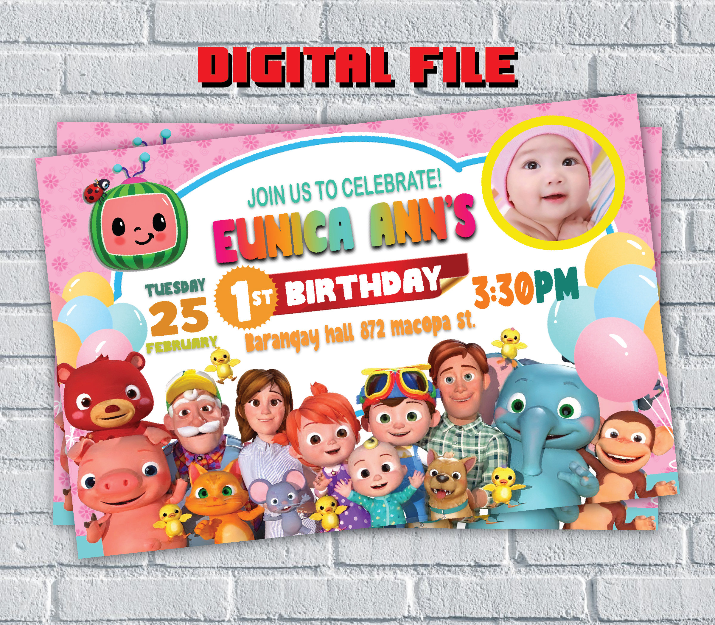 Invitación de cumpleaños invitaciones Etsy