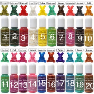 Pearl Resin dye, resin pigment, resin mold, resin clips, crafts, jewelry, gold, silver