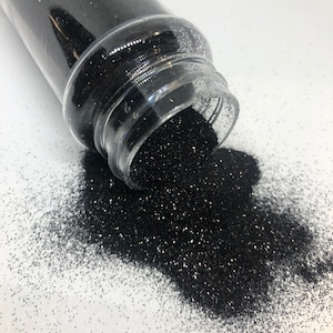 Zwarte fijne Glitter