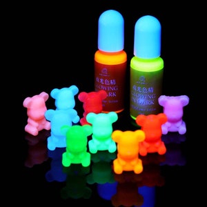 Glow in the dark Resin dye, resin pigment, resin mold, resin clips, crafts, jewelry, gold, silver image 4
