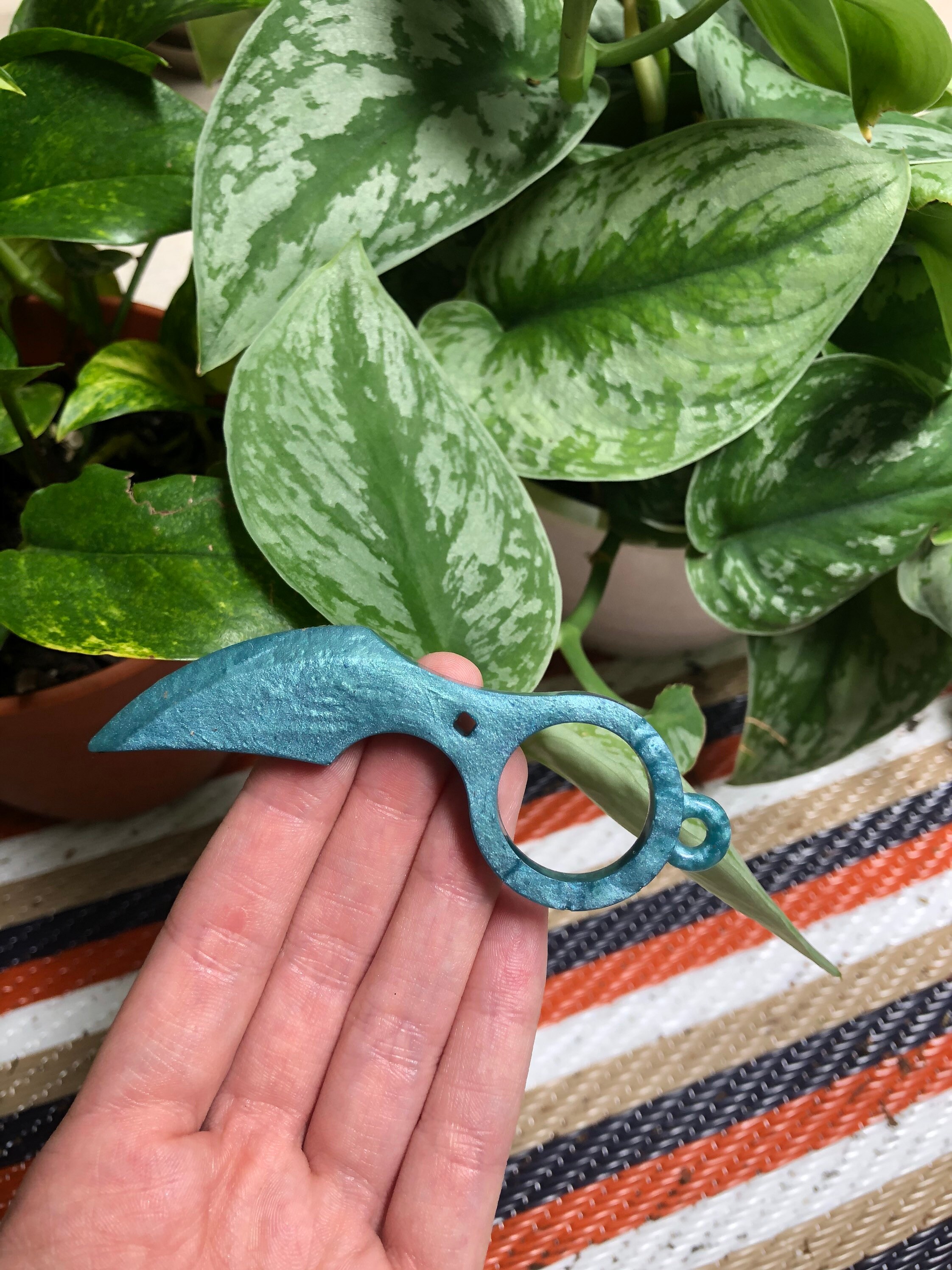 Blue Resin Window Breaker Keychain Fully Customizable Etsy