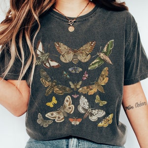 Moth Shirt, Whimsigoth Shirt, Cottagecore Shirt, Bug Shirt, Aesthetic Tshirt, Insect Shirt, Cottage Core Shirt, Goblincore Clothing