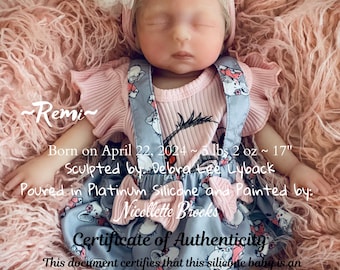 Full Body Silicone Baby Girl Doll OOAK ~Remi~ #6 Platinum Ecoflex USA Ready To Ship! Free Shipping!