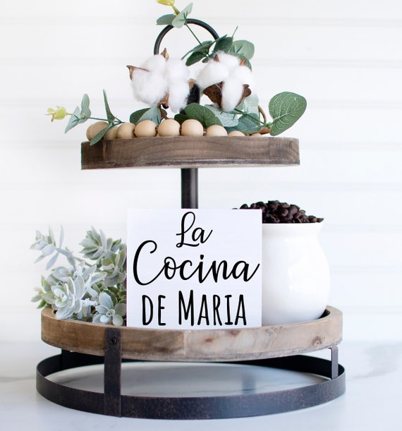 Spanish Mom gift for Mother's Day, La Cocina sign, Spanish kitchen signs, kitchen name sign, personalized, Mexican, kitchen art, Madre
