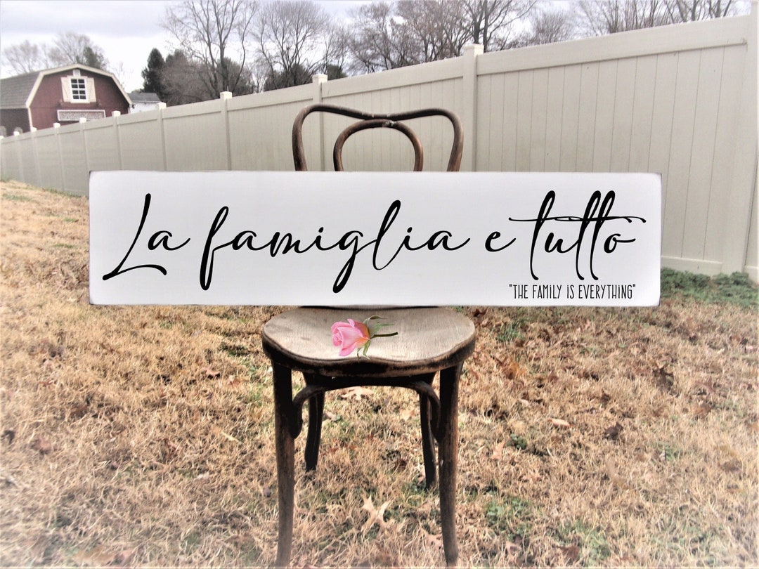 La Famiglia è Tutto Frasi La Famiglia E Tutto Sign, Family is Everything Sign, Italian Gifts for