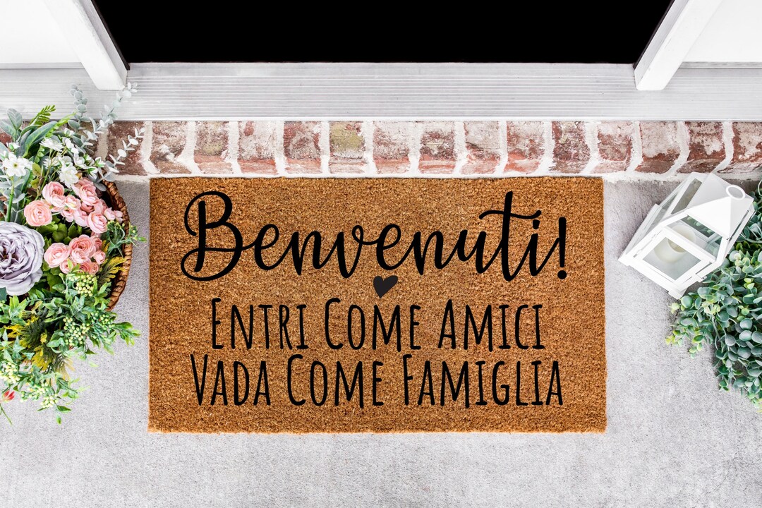 Italian Mat Benvenuti Sign Italian Gifts Italian Etsy UK