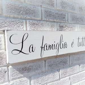 La Famiglia e Tutto sign, mini tiered tray decor, mini Italian signs, Italian kitchen decor, Italian kitchen signs, Italian gifts, tuscan