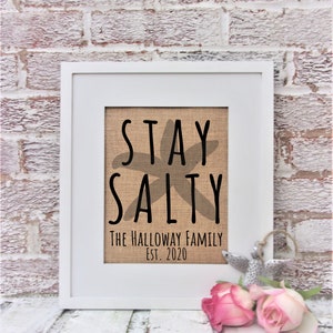 Stay Salty sign, Beach decor for home, Beach signs, Beach decor wall art, Starfish decor, Beach house signs, beachy decor, Beach house decor