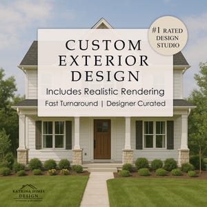 QUICK Turnaround EXTERIOR Paint & Materials DESIGN Service | 1 Custom Color Scheme + Realistic Rendering