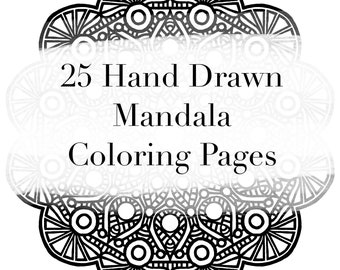 Coloriages numériques mandalas dessinés à la main