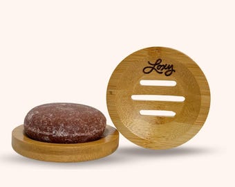 Loxy Round Bamboo Shampoo Bar Dish | 3.25-Inch Waterproof Tray