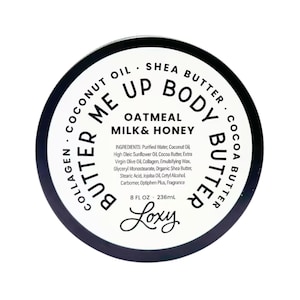 Loxy Collagen Body Butter: for Youthful & Hydrated Skin, with Shea Butter + Coconut Oil
