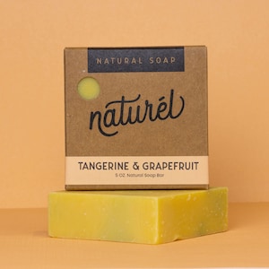 Tangerine & Grapefruit Natural Soap | Natural Olive Oil Soap | Handmade Soap | Vegan Soap | Cold Process Soap