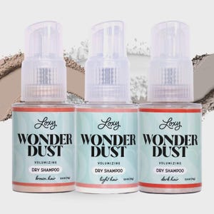 Loxy Volumizing Dry Shampoo Powder for Blonde, Brown, Dark Hair, Unscented Pump