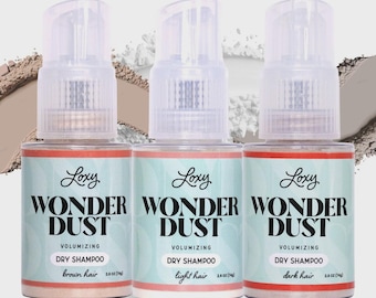 Loxy Volumizing Dry Shampoo Powder for Blonde, Brown, Dark Hair, Unscented Pump