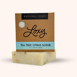 Tea Tree Citrus Scrub Natural Soap | Natural Olive Oil Soap | Exfoliating Soap | Handmade Soap | Vegan Soap | Cold Process Soap