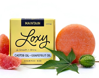 Loxy Hair | MAINTAIN: Shampoo Bar for growth & shine with Grapefruit Oil and Castor Oil