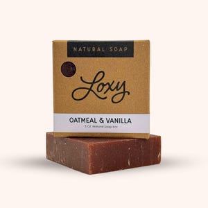 Handmade Oatmeal & Vanilla Natural Soap - 5 oz, Coconut Oil, Shea Butter, Cruelty-Free, Palm Oil-Free, Gentle Exfoliation, Soothing Scent
