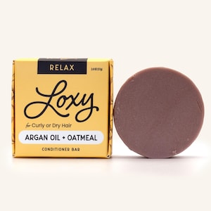Loxy Hair | RELAX: Conditioner Bar for dry, frizzy or curly hair with Argan Oil & Jojoba Oil