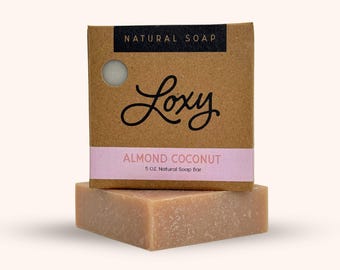 Almond Coconut Olive Oil Soap | Handmade Vegan Soap, 5 oz