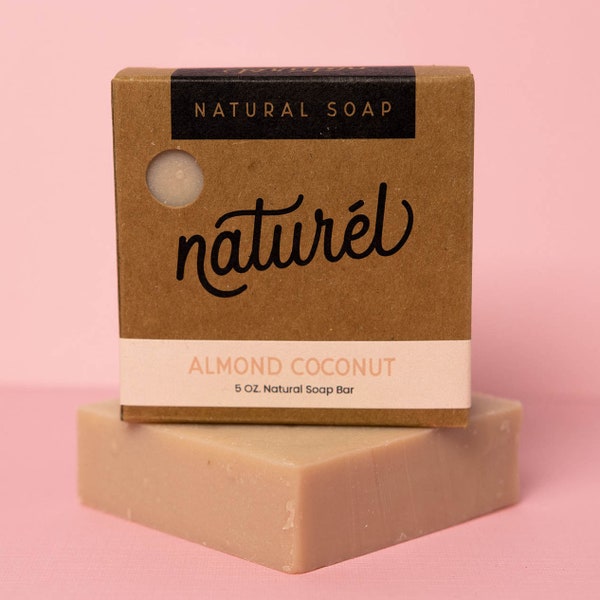 Almond Coconut Natural Soap | Natural Olive Oil Soap | Handmade Soap | Vegan Soap | Cold Process Soap