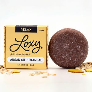 Loxy Relax Hair Shampoo Bar: Dry / Curly, with Argan Oil and Colloidal Oatmeal