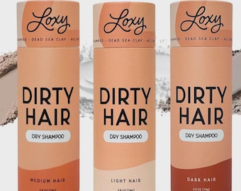 Loxy Volumizing Dry Shampoo Powder: for Blonde, Brown, & Dark Hair, Vegan, Unscented, Non Aerosol