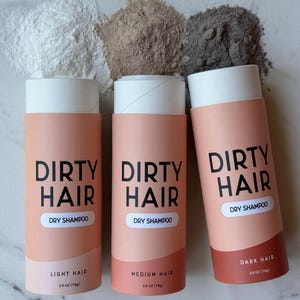 Vegan Dry Shampoo Powder: Natural Hair, Light, Medium, Dark
