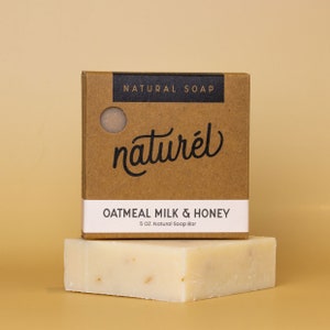 Therapeutic Oatmeal Milk & Honey Natural Soap | Natural Olive Oil Soap | Exfoliating Soap | Handmade Soap | Vegan Soap | Cold Process Soap