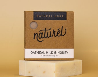 Therapeutic Oatmeal Milk & Honey Natural Soap | Natural Olive Oil Soap | Exfoliating Soap | Handmade Soap | Vegan Soap | Cold Process Soap