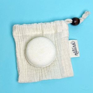 Naturel Shampoo Bar Saver Bag: Extend Bar Life, 100% Cotton, Eco-Friendly, Hangable, & Waste-Reducing Shower Companion image 1