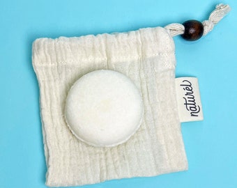 Naturel Shampoo Bar Saver Bag: Extend Bar Life, 100% Cotton, Eco-Friendly, Hangable, & Waste-Reducing Shower Companion