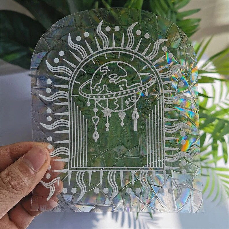 Suncatcher Sun Sticker Cling Sun Catcher Rainbow Decals Etsy