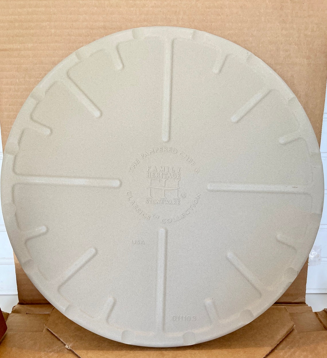 Vintage but New 15 Pampered Chef Stoneware Round Pizza Etsy