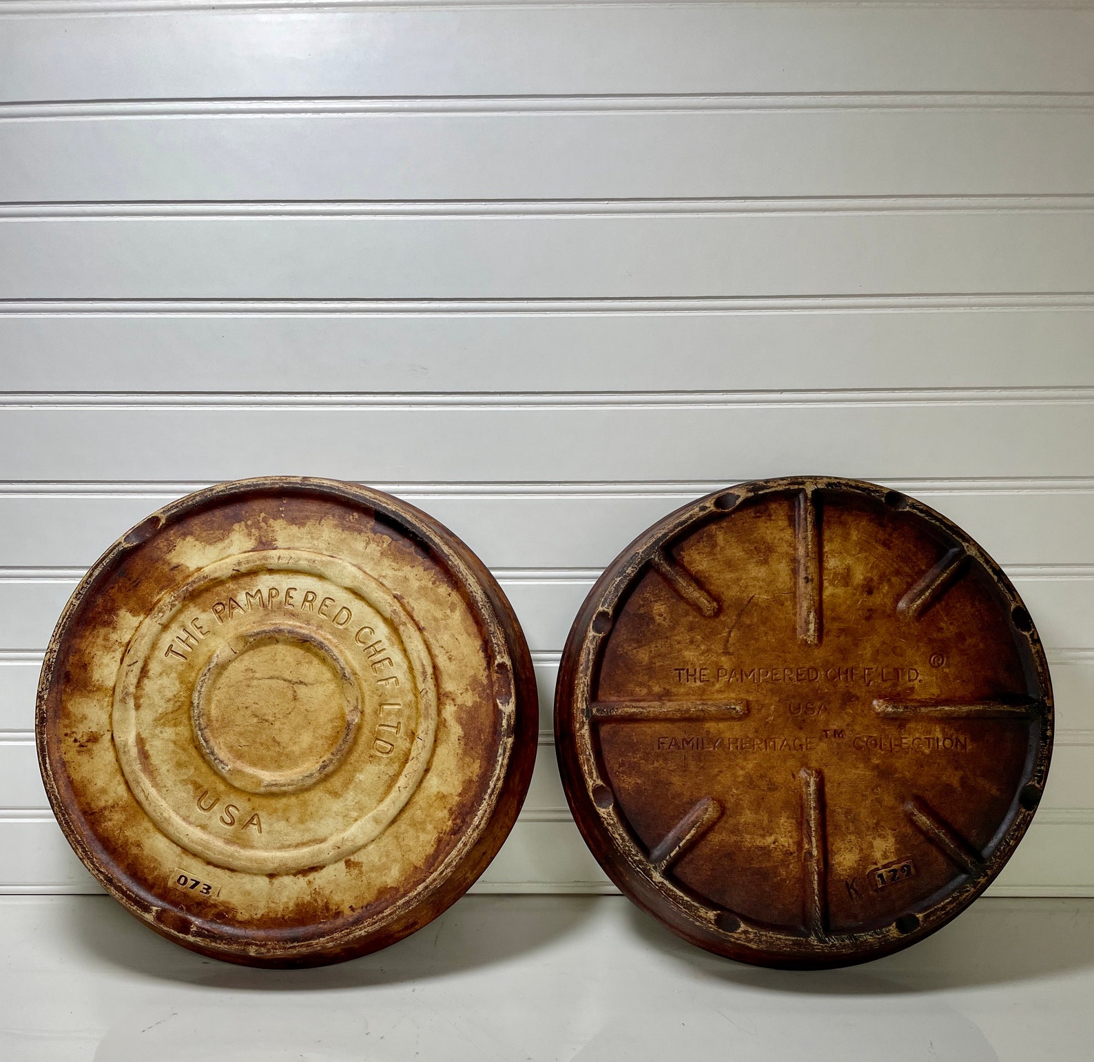 Vintage Pampered Chef 11 Round Stoneware Deep Dish Pizza Etsy