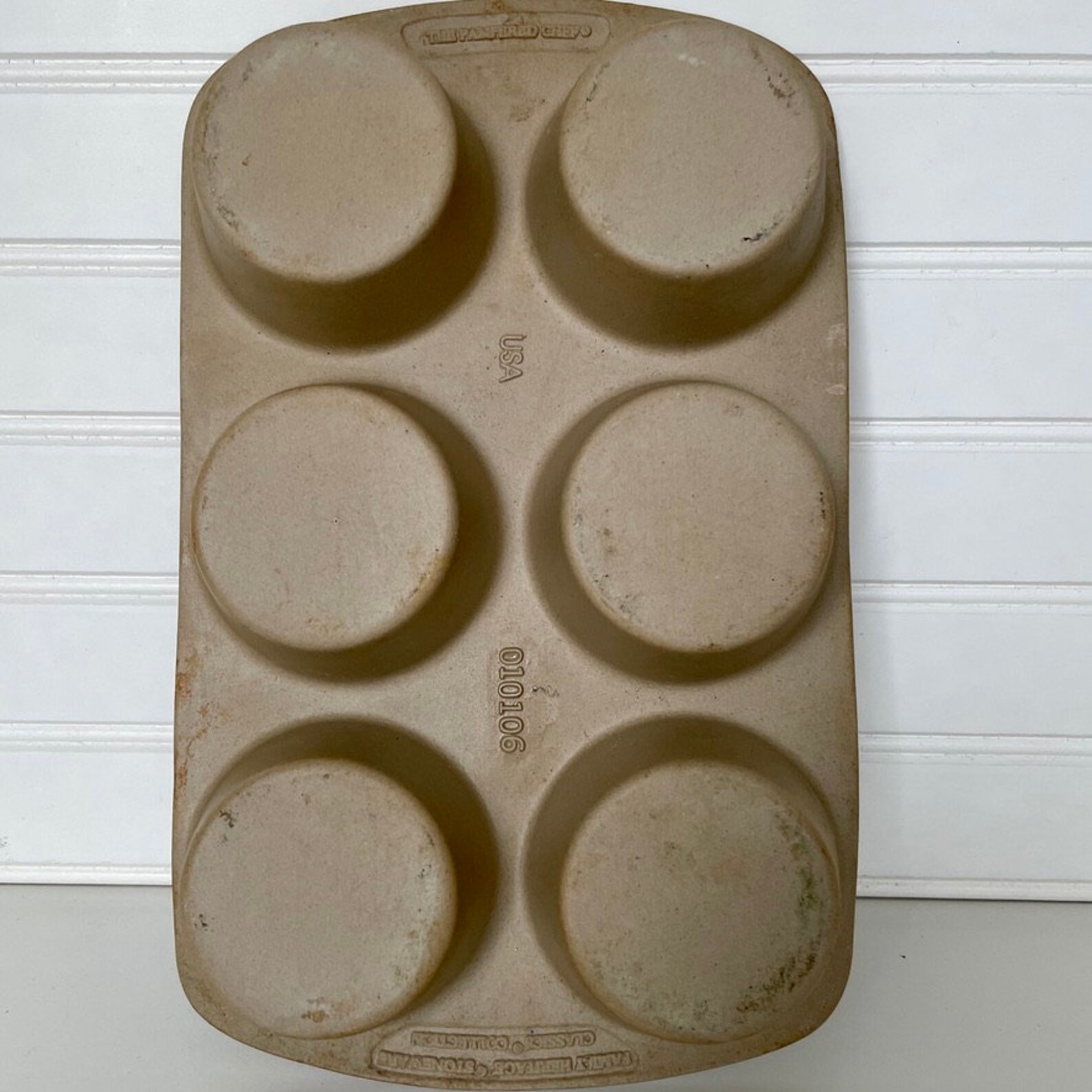 Vintage Pampered Chef Stoneware 6 Cupcake/Muffin Bakeware Pan Etsy