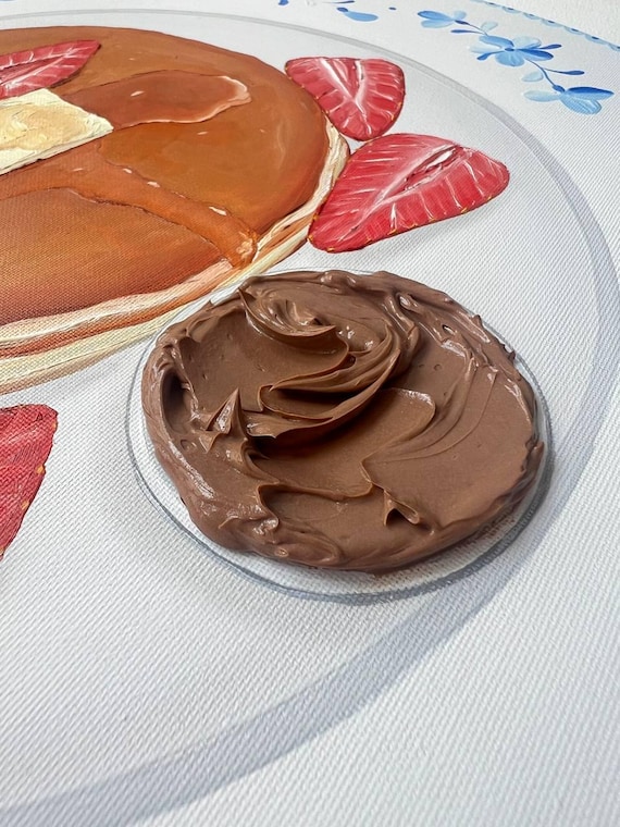 油絵 油彩 油彩画 絵 絵画 円形【バターミルクパンケーキ】 油絵 油彩 油彩画 絵 絵画 円形【バターミルクパンケーキ】 | HIROSHI1990