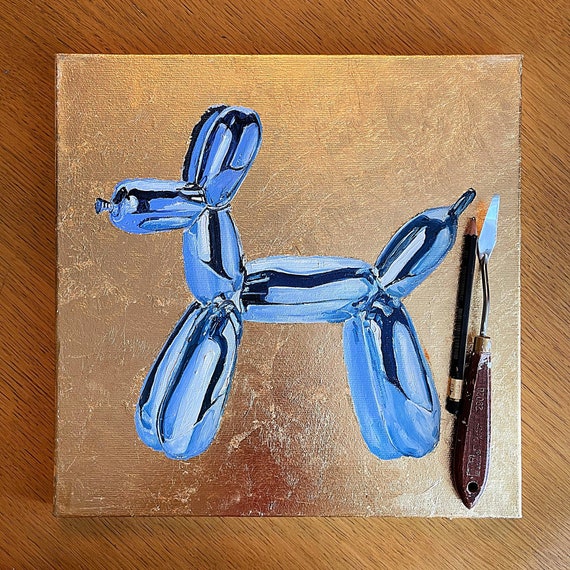 Luftballon Hund Gemälde / Original Kunst für Wandbehang / Home Etsy