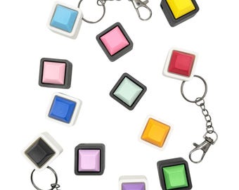 Keyboard Fidget Clicker | Custom Mechanical Keyboard Keychain | Pocket Desk Toy | KEEBS Tap | 3D Printed