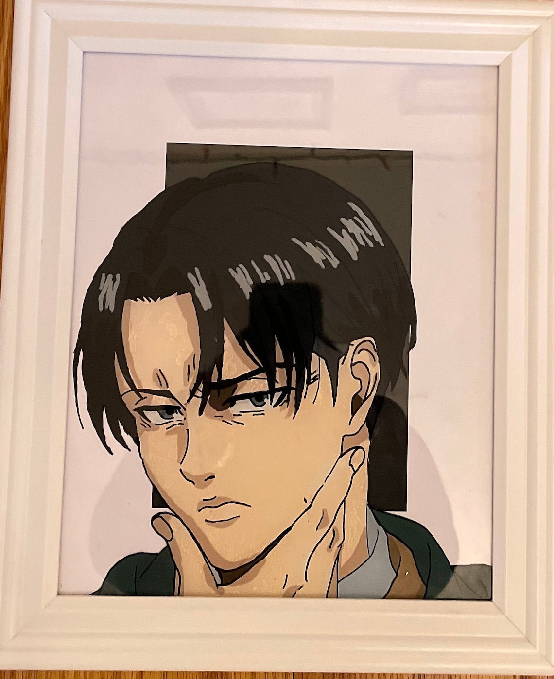 Levi Ackerman Attack on Titan Anime Glass Painting 8x10 Etsy