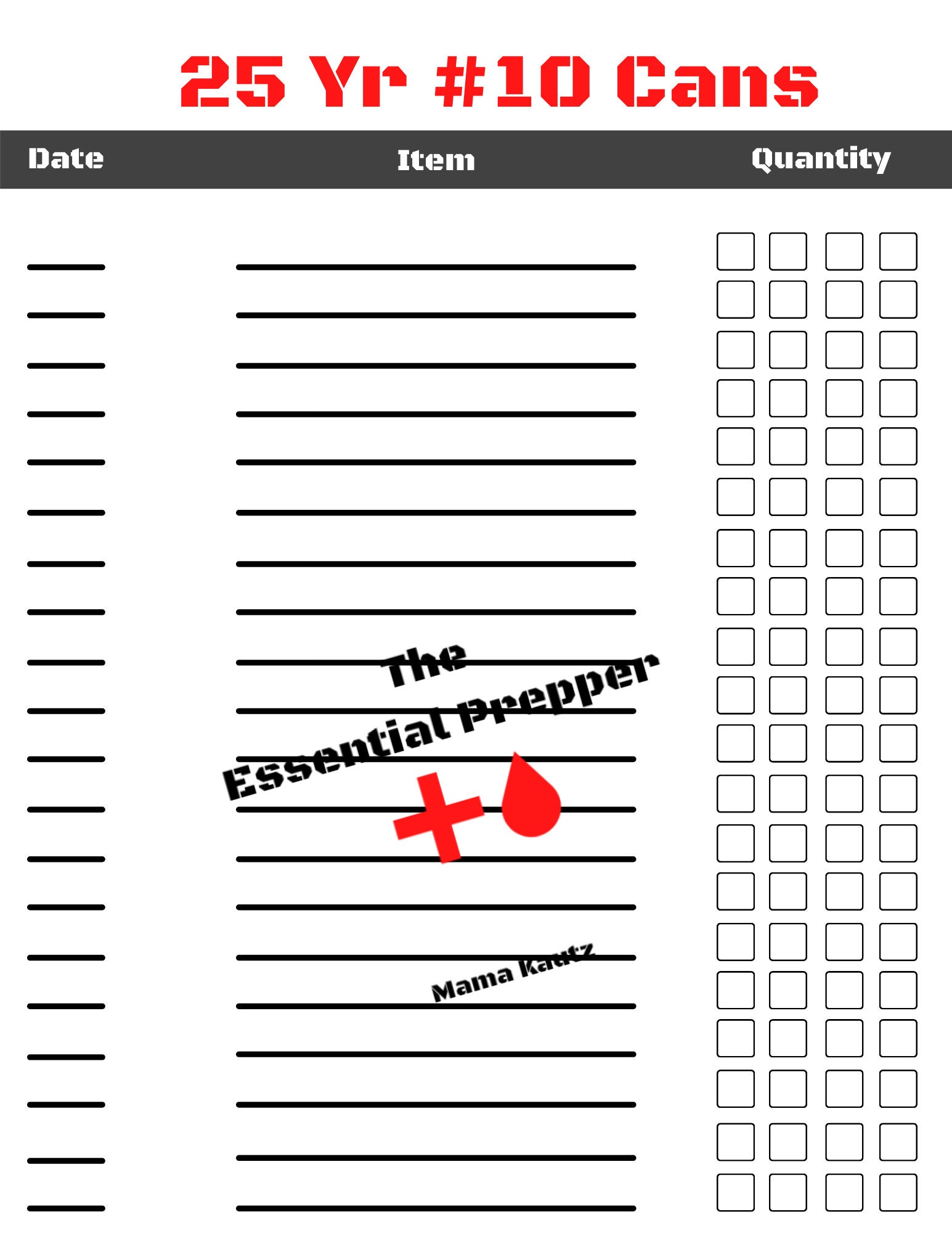 Downloadable Food Storage Inventory Preparedness Binder Food Storage ...