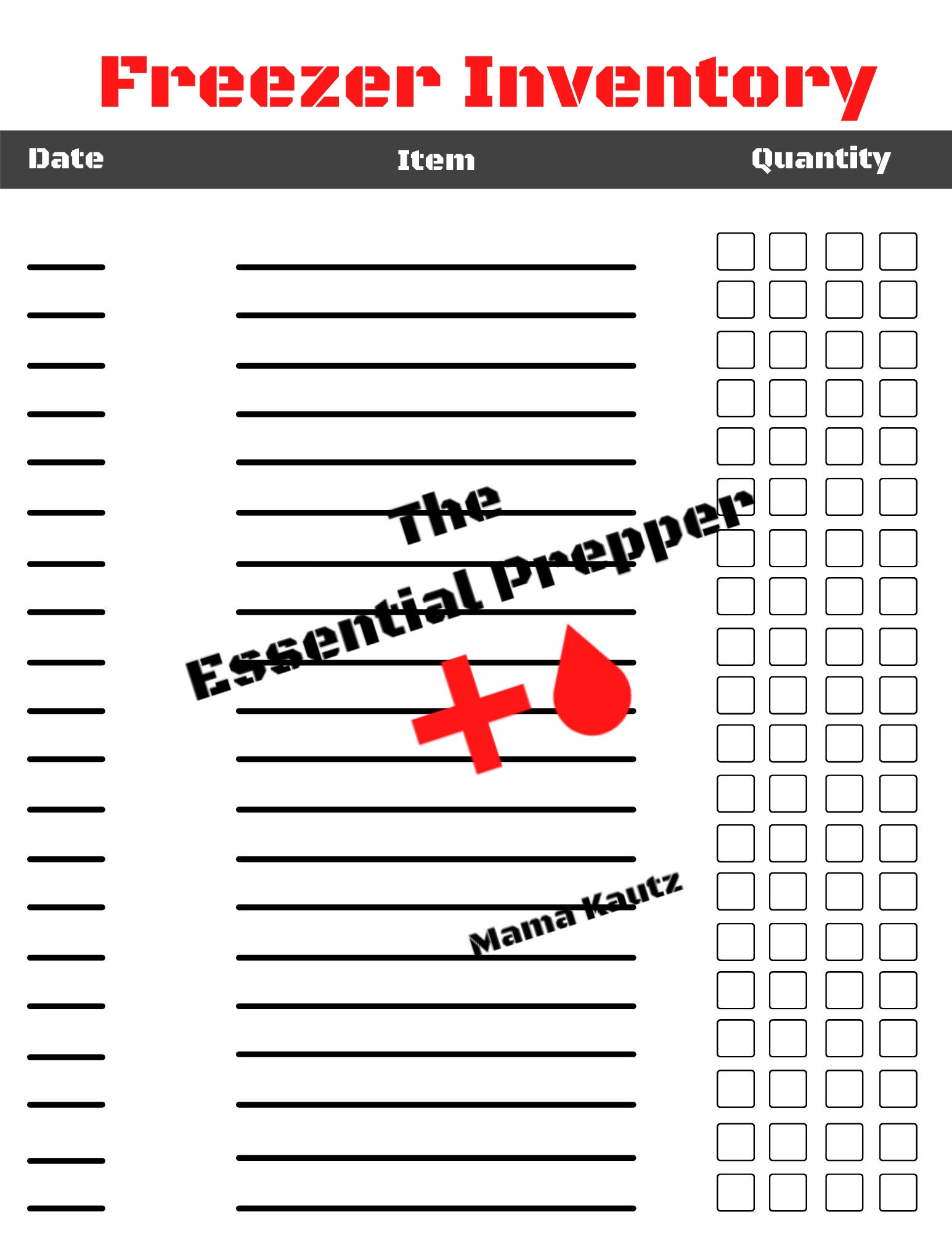 Downloadable Food Storage Inventory Preparedness Binder Food Storage ...