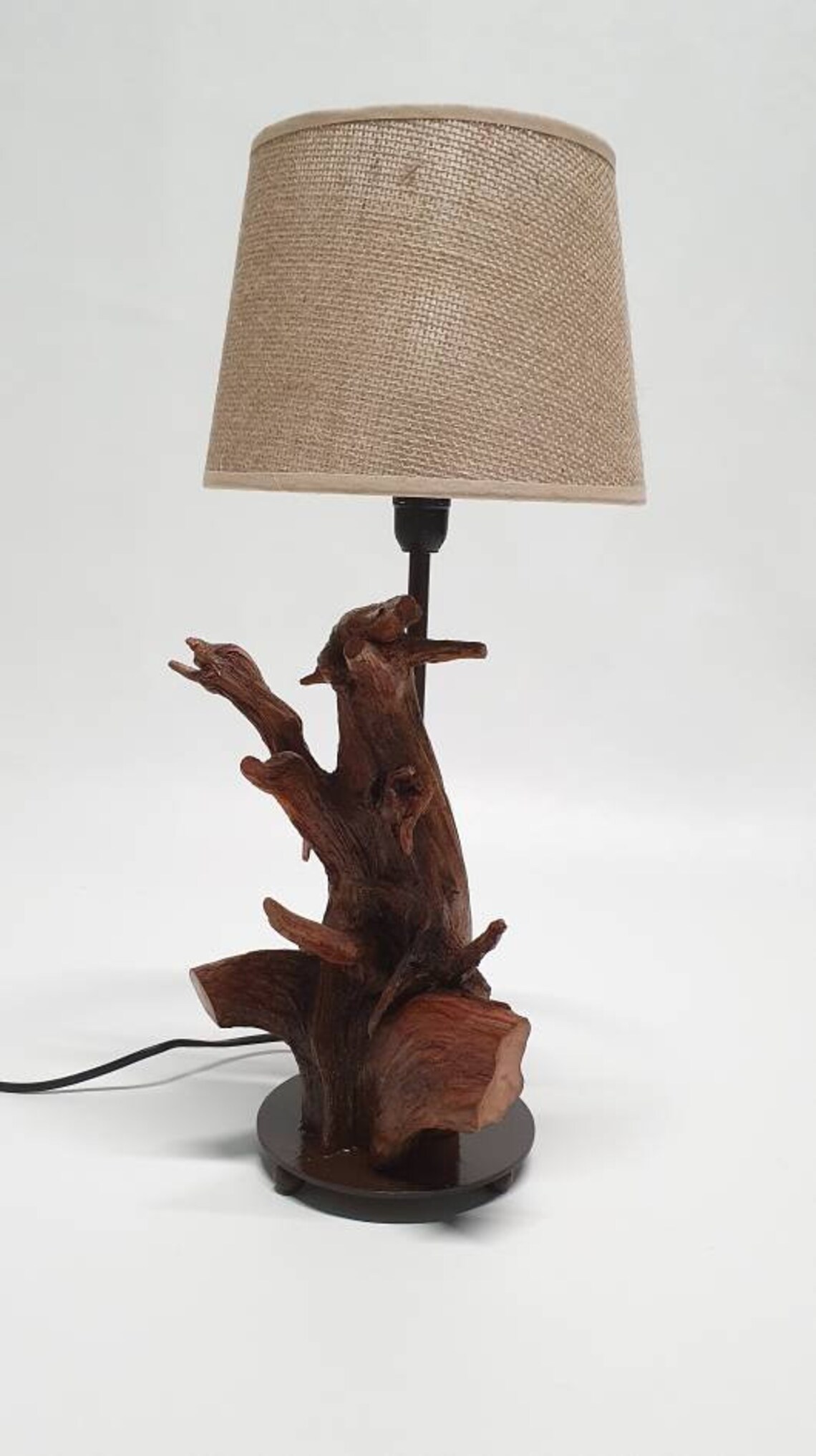Handmade table lamp from tree root Etsy