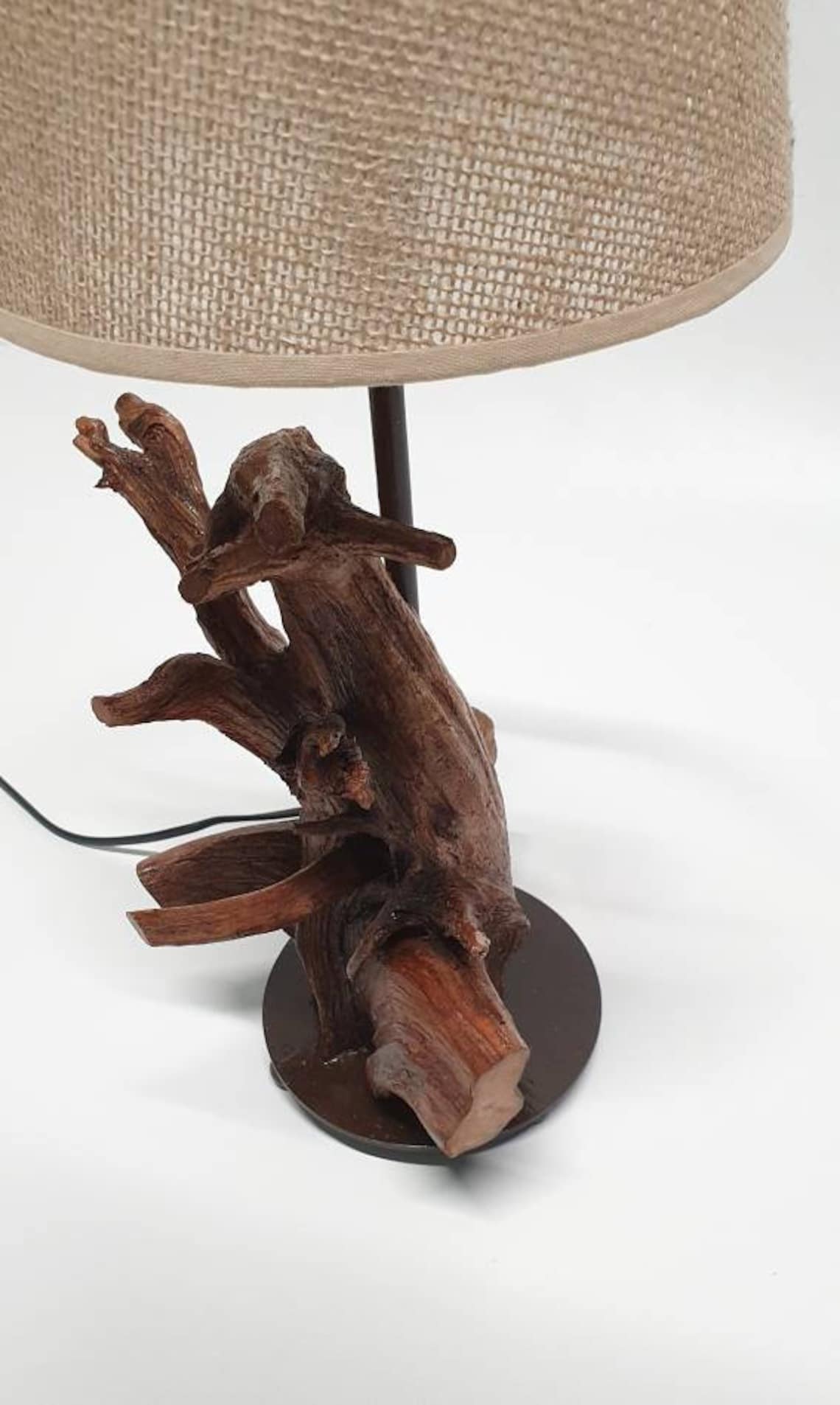 Handmade table lamp from tree root Etsy