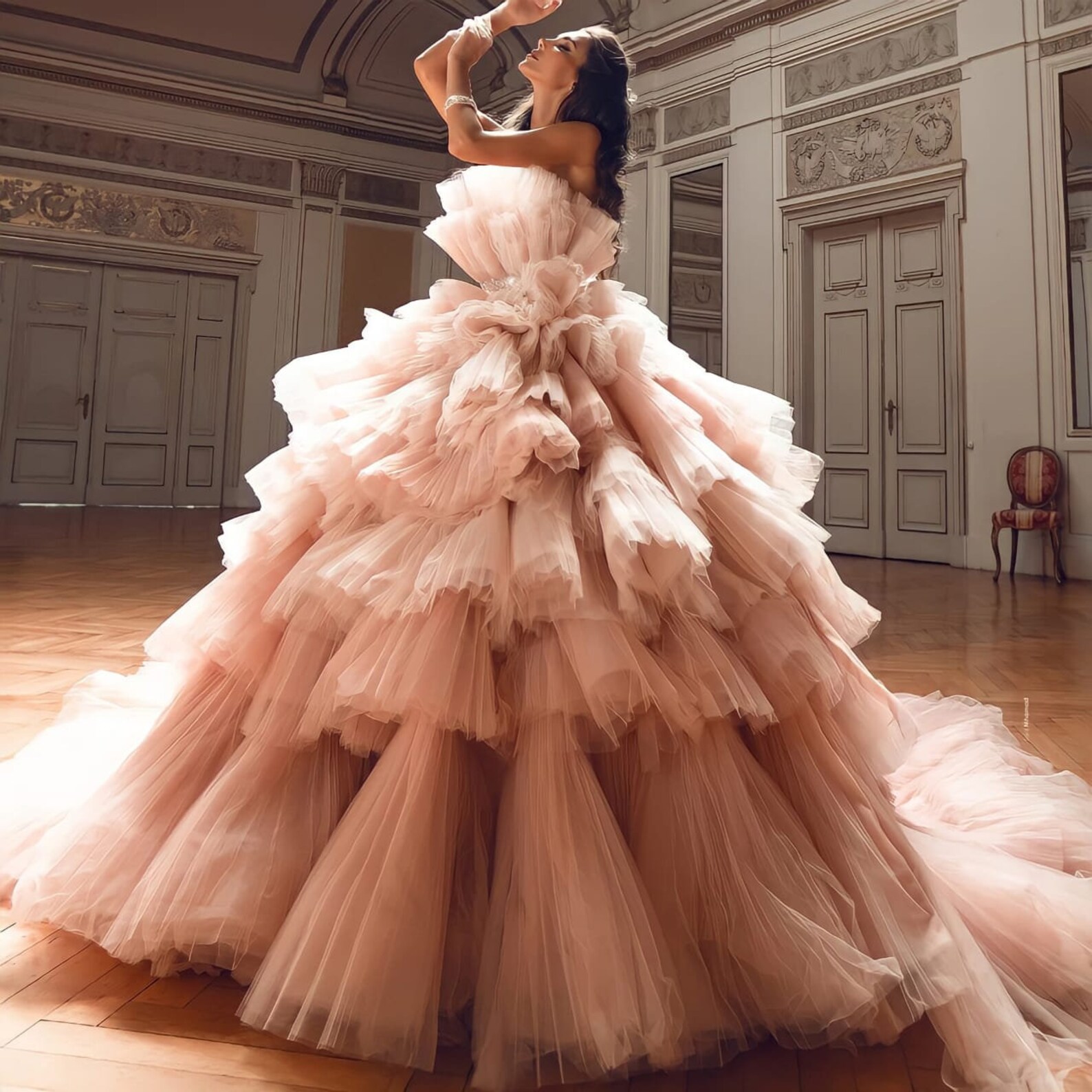 Tutu Maxi Dress/ Full Length Tulle Skirt/Prom Dress/Photoshoot | Etsy