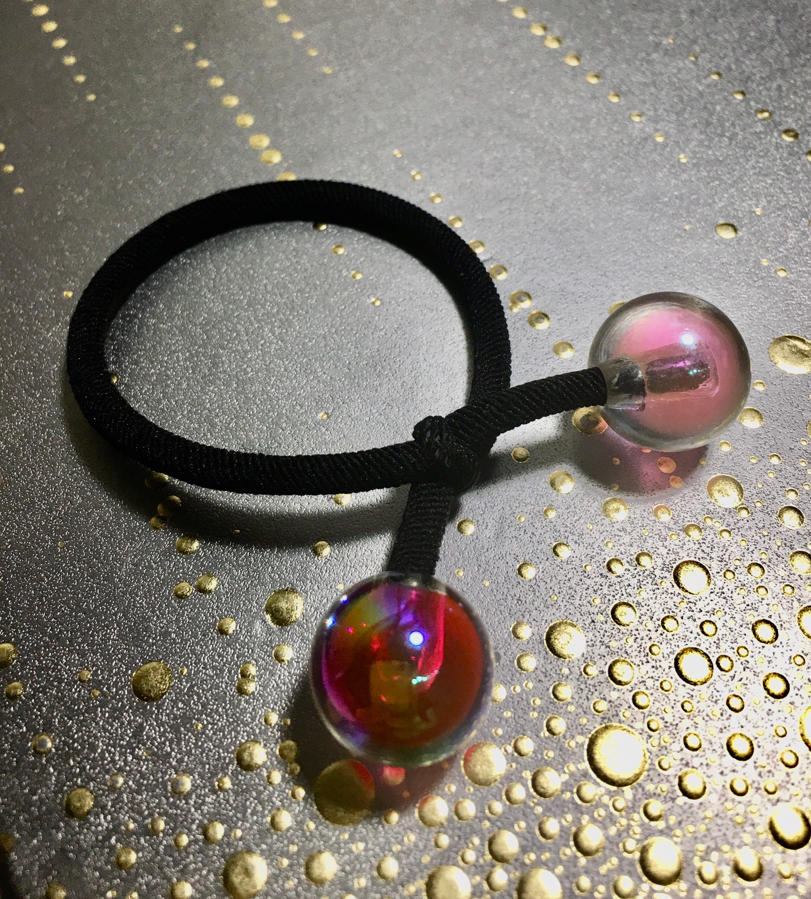 Double Balls Hair Ties Etsy