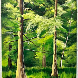 Acrylic Painting of Woods